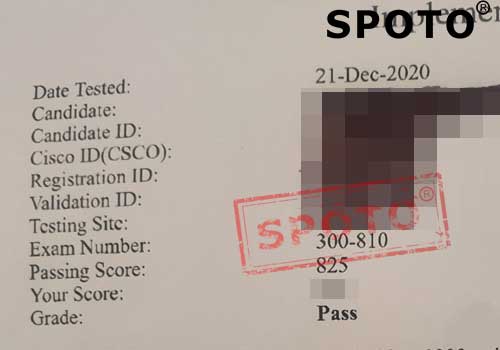 【SPOTO】12.21收到 思博学员高分PASS CCIE协作笔试（300-810）EI战报永不停！