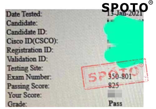 【SPOTO】21年1月16日 恭喜学员PASS CCIE 350-401笔试战报，PASS永不停！