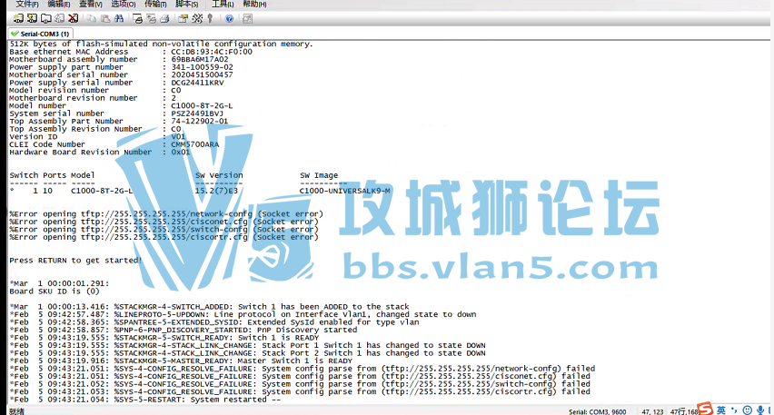 ��̣� catalyst 1000�����������������ʾ��tftp failed�� һֱû����ϵͳ