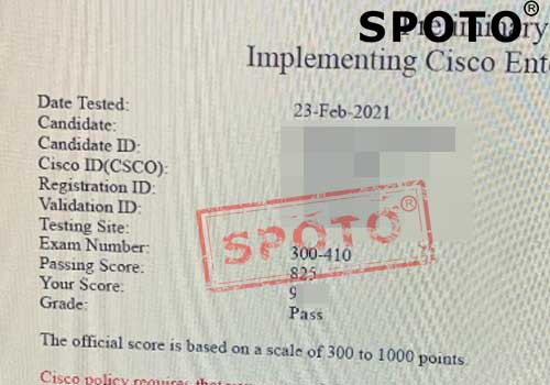 【SPOTO】21年2月23日 收到学员PASS CCIE R&S笔试战报，努力的日子不会被辜负的