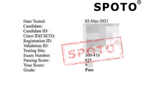 【SPOTO】21年3月02日 收到学员PASS CCIE R&S笔试战报，EI战报不断更新中