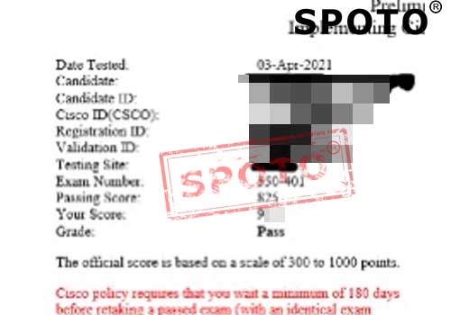 【SPOTO】4.03新的一年恭喜学员PASS CCIE 350-401笔试战报，思博LAB正式开始服务