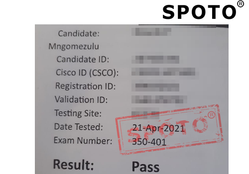 【SPOTO】4.26新的一年恭喜学员PASS CCIE 350-401笔试战报，思博LAB正式开始服务
