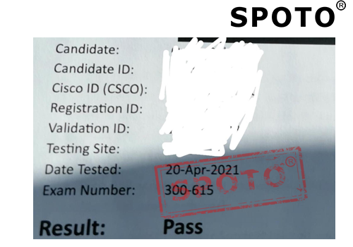 【SPOTO】4.20新的一年恭喜学员PASS CCIE 300-615笔试战报，思博LAB正式开始服务！！