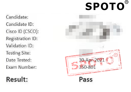 【SPOTO】4.28新的一年恭喜学员PASS CCIE RS笔试战报，思博LAB正式开始服务！！