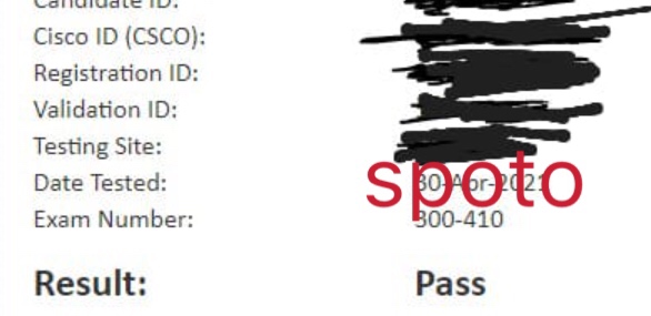 【SPOTO】4.30恭喜2位学员PASS CCIE 300-410笔试战报，5月战报更新不停！