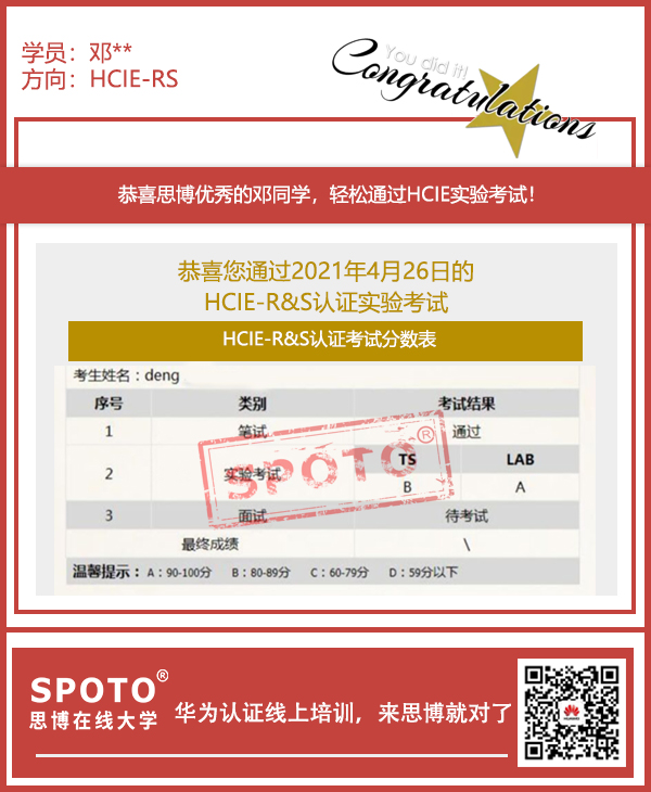 2021.04.26ϲ˼֣ͬѧ PASS HCIE R&S LABԣ5IEսУ
