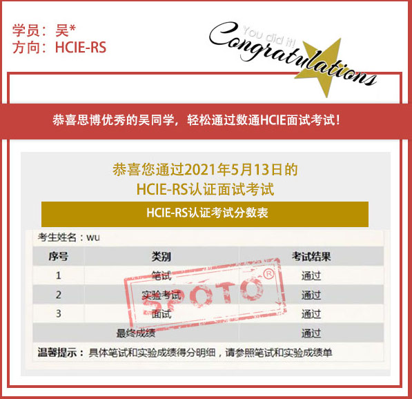 2021.05.13ϲ˼ͬѧ PASS HCIE ƼԿԣ5IEսУ