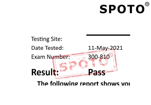 【SPOTO】05.11恭喜学员PASS CCIE R&S300-801笔试战报，5月战报更新不停！