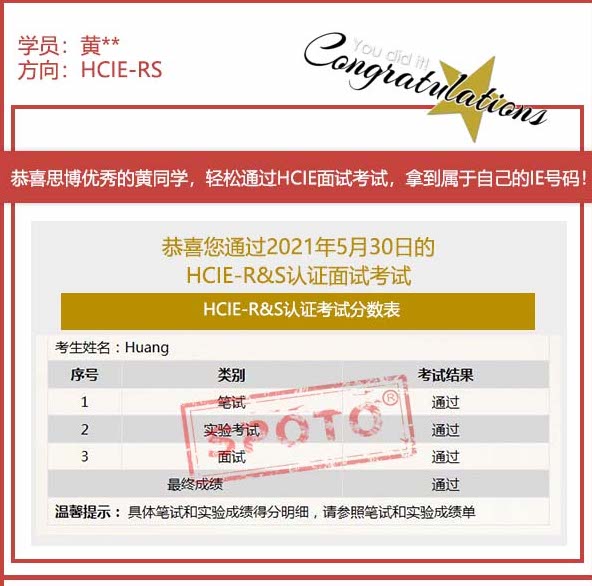 2021.05.25ϲ˼ͬѧ PASS HCIE RS Կԣ