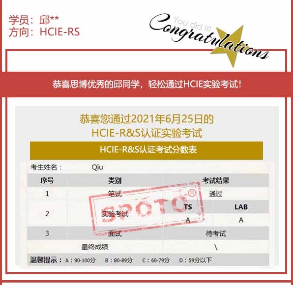 ˼硿2021.06.25ϲ˼ͬѧ˫A PASS HCIE R&S LABԣ