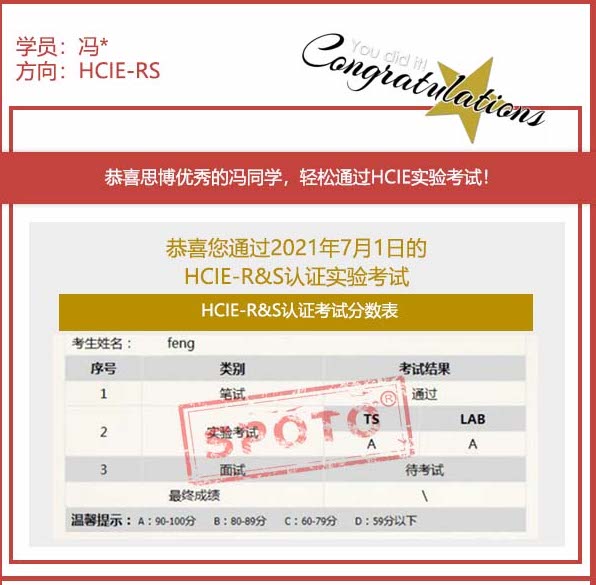 ˼硿2021.07.01˼ͬѧ PASS HCIE RS LABԣ