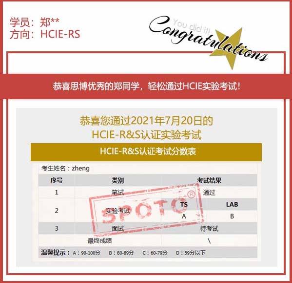˼硿2021.07.20˼֣ͬѧ PASS HCIE RS LABԣ