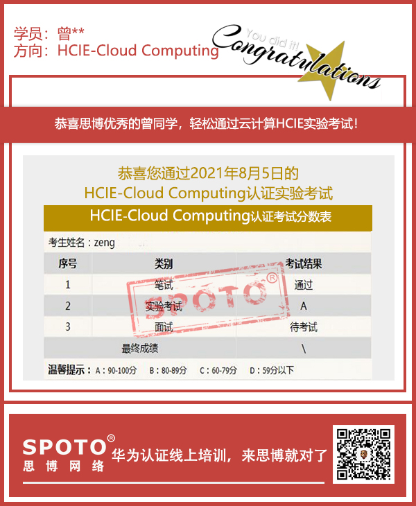˼硿2021.08.05˼ͬѧ PASS HCIE ƼRS LABԣ