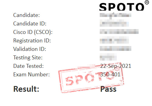 【SPOTO思博网络】9.23收到6位同学PASS CCIE RS笔试的战报，向着下一站LAB出发！ 