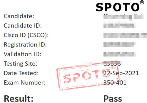 【SPOTO思博网络】9.23收到6位同学PASS CCIE RS笔试的战报，向着下一站LAB出发！ 