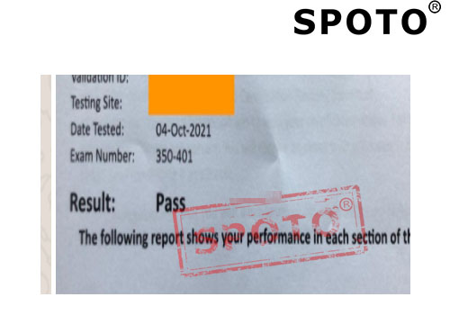 【SPOTO思博网络】恭喜学员10.04 PASS 350-401笔试战报 高分PASS不停歇【题库稳定】