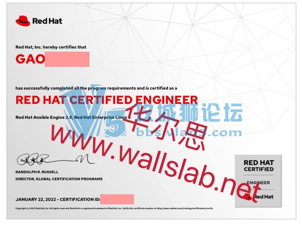 ��ϲ����˼��ͬѧ&��ͬѧ2022��1��22��˳��PASS��ñRHCE���ԣ�