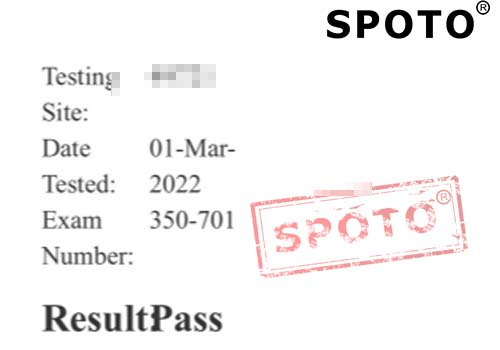 【SPOTO思博网络】恭喜学员 3.1 PASS 350-701 笔试战报 高分PASS不停歇【题库稳定】