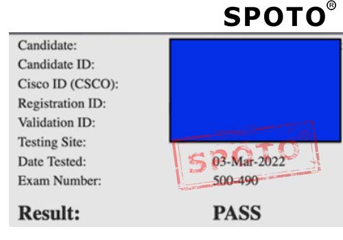  【SPOTO思博网络】恭喜学员 3.3 PASS 500-490 笔试战报 高分PASS不停歇【题库稳定】