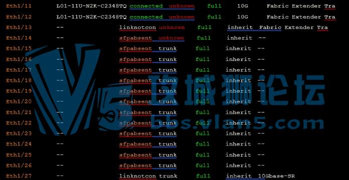 cisco Nexus 93180插上光模块不显示